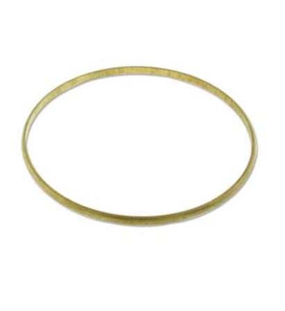 Raw Brass Domed Round Bangle 6.5mm