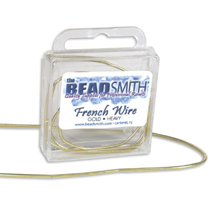 Gold Plated French Wire-Heavy/14"