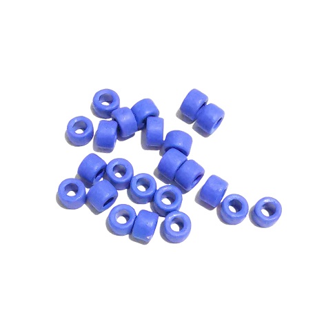 Ceramic Roll Beads-4x6mm-Matt Sapphire/50pc