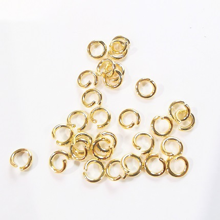 Stainless Steel Jump Ring/18ga/1.2mmx5mm/Gold-Plated/35pc