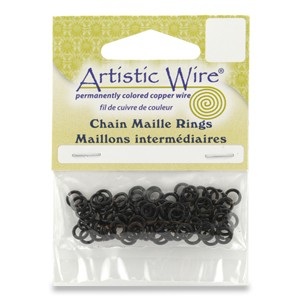 Artistic Wire-Chain Maille Ring/Black-18ga-3.97mm/150pc