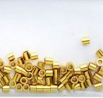 Metal Crimp Tubes Gold Plated 2x1.5mm(ID)/50pc