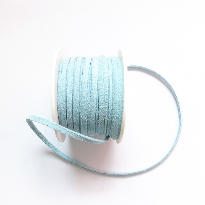 Synthetic Suede Tape/Fabric Suede Lace/Roll/18 Meters-Turquoise
