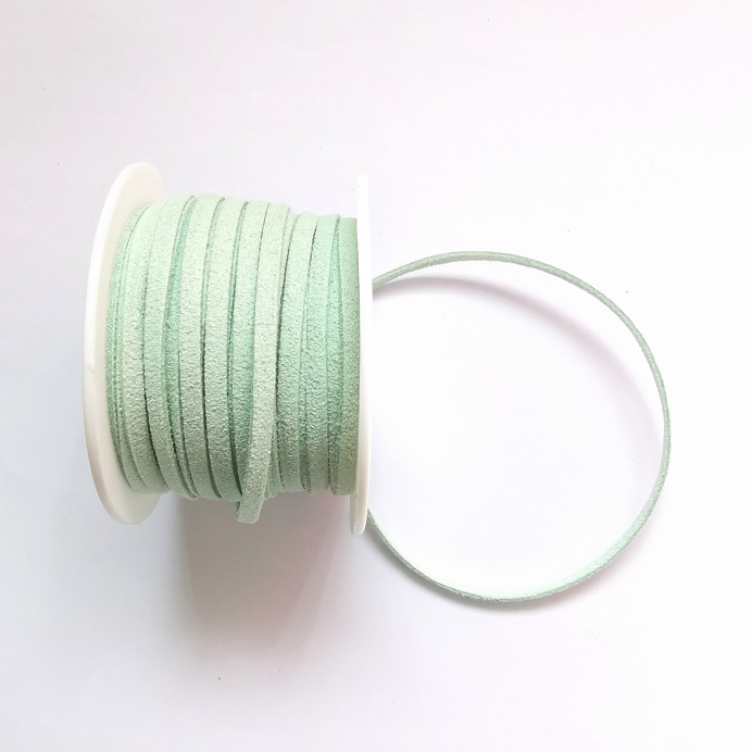 Synthetic Suede Tape/Fabric Suede Lace/Roll/18 Meters-Lt-Green